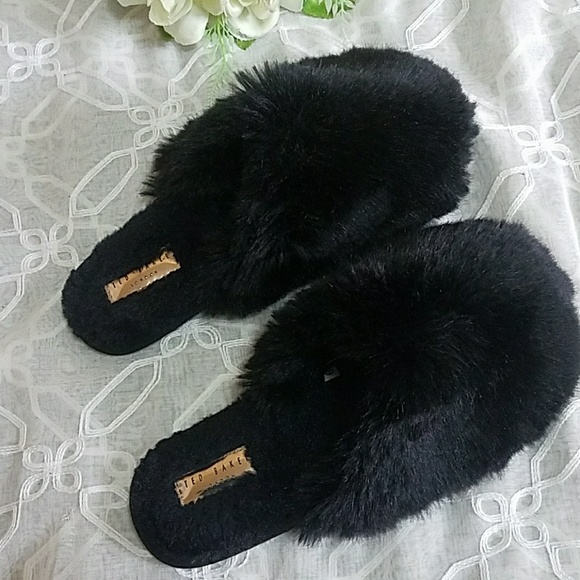 ted baker fur slippers